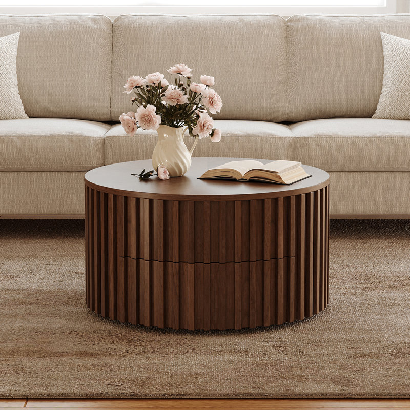 Round wood coffee table wayfair hotsell